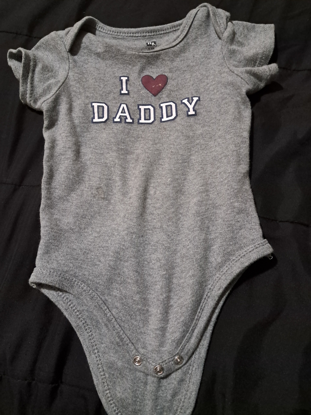 Hudson Baby Gray 'I ♥ Daddy' One-Piece Bodysuit